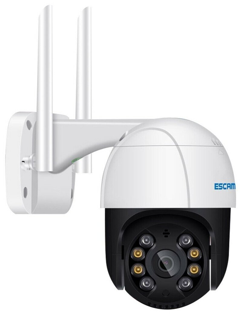 Уличная водонепроницаемая IP66 цветная WiFi камера видеонаблюдения ESCAM EYE-518 с датчиком движения и ночным видением поворотная для дома.