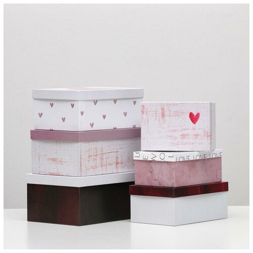 фото Набор коробок 6 в 1 "романтика", 30,5 х 20 х 13 - 19 х 13 х 8 см 6073574 сима-ленд