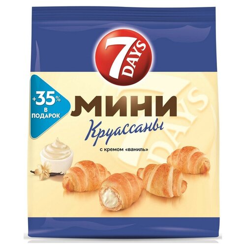 7 Days Круасcаны 7 Days мини ваниль 300г, 6 шт.