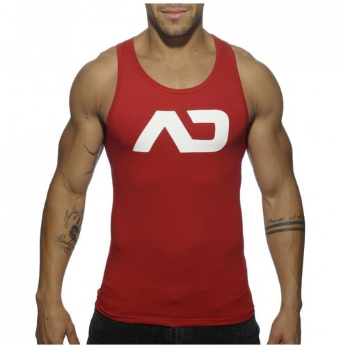 Майка Addicted Basic AD Tank Top, размер 3XL, белый, красный майка addicted хлопок размер m белый