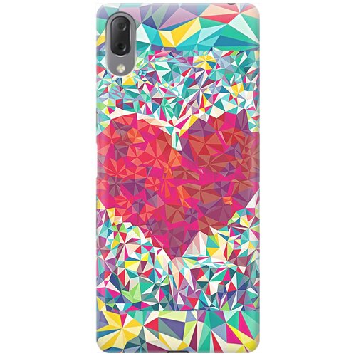 фото Re:pa накладка transparent для sony xperia l3 с принтом "бриллиантовое сердце"