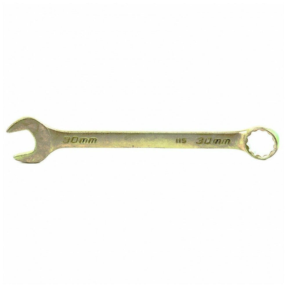 Ключ комбинированный Сибртех 30 мм желтый цинк 14988