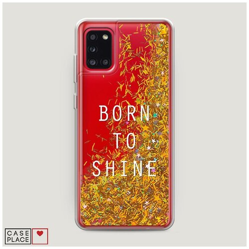 фото Чехол жидкий с блестками samsung galaxy a31 born to shine case place