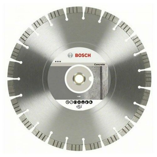 комплект 3 штук диск алмазный bosch standard for concrete сегмент d115х22 2мм 2608602196 Алмазный диск по бетону Best for Concrete 450×25,4×3,6×12 мм Bosch 2608602660