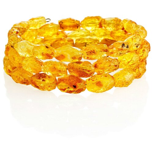 фото Amberholl браслет из натурального нешлифованного янтаря «оливка лечебная»