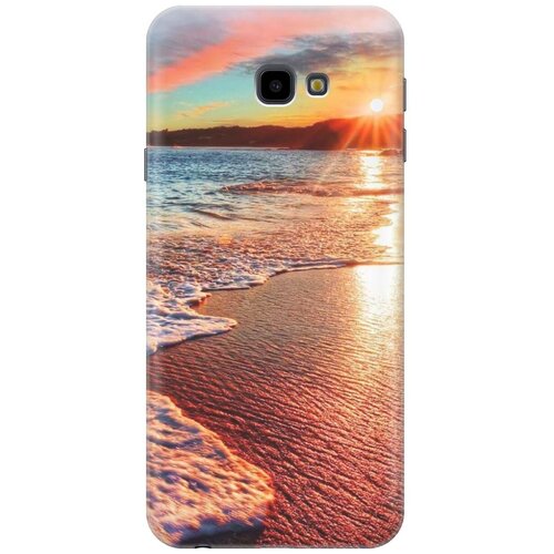 фото Силиконовый чехол на samsung galaxy j4+ / самсунг джей 4 плюс с принтом "залитый светом пляж gosso