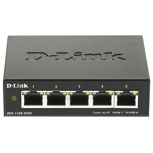 Коммутатор D-Link DGS-1100-05V2A1A 5G настраиваемый 329800₽
