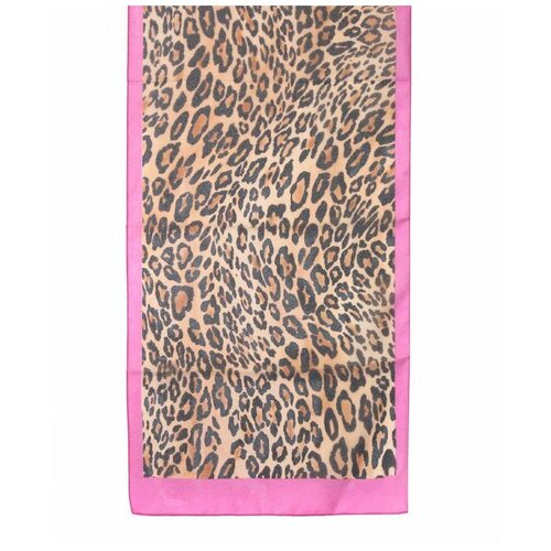 фото Леопардовый шарф с розовой окантовкой 38721 roby foulards