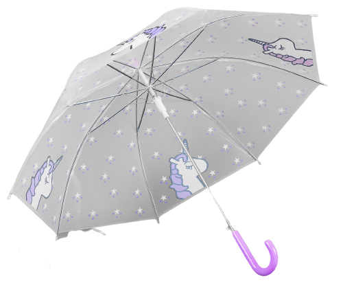 Зонт детский "Единорог", фиолетовый, d=90 см (1 шт.)