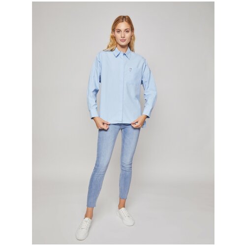 фото Рубашка с длинным рукавом, цвет белый, размер l zolla