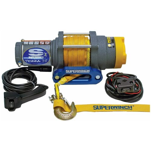 Лебедка SUPERWINCH Terra 35 с синтетическим тросом серый/желтый