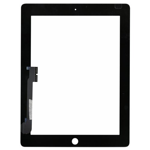 Сенсорное стекло (тачскрин) для iPad 3/4 черное OEM