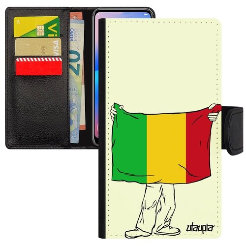 фото Защитный чехол книжка на // iphone 8 // "флаг мали с руками" патриот страна, utaupia, белый