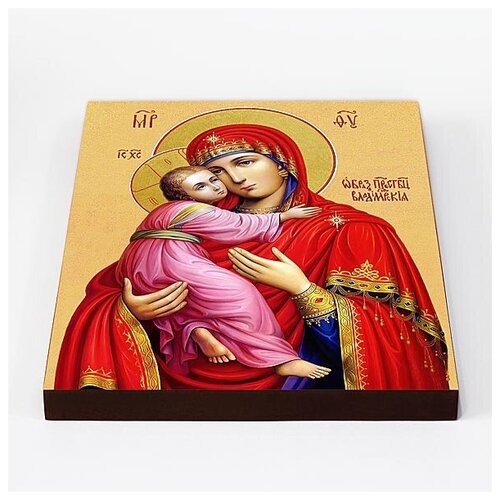 Владимирская икона Божией Матери (лик № 003), печать на доске 20*25 см
