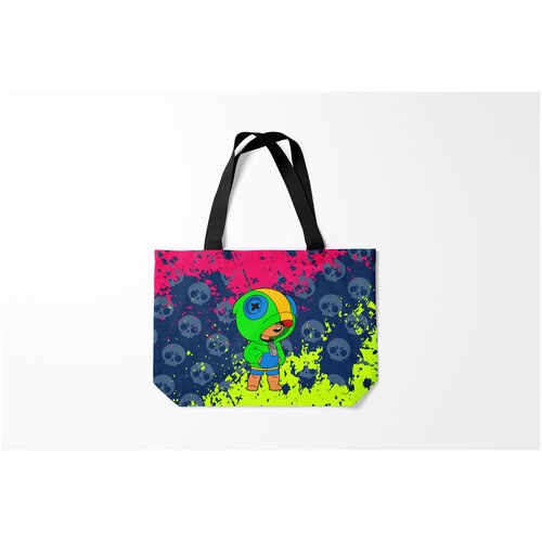 фото Сумка-шоппер / 46х35 см / геймерам / brawl stars leon краски burnettie