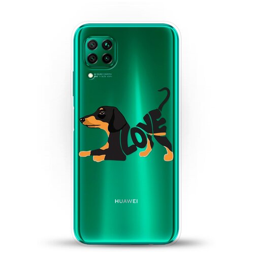 фото Силиконовый чехол такса love на huawei p40 lite andy & paul