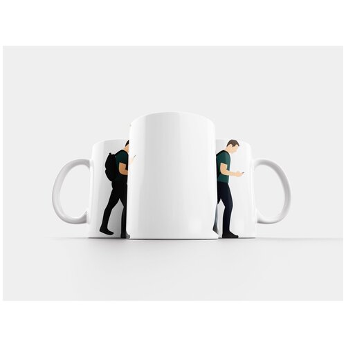 фото Кружка "человек, путешествовать, смартфон" 320 мл lotsprints