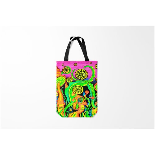 фото Сумка-шоппер / 31х42 см / популярные иллюстрации / кислота кислотный burnettie