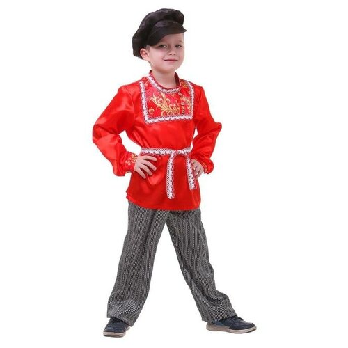 фото Страна карнавалия русский народный костюм для мальчика «хохлома», р. 64, рост 122 см