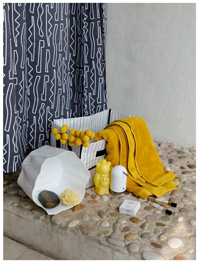 Полотенце банное горчичного цвета из коллекции Essential, 90х150 см - фотография № 2