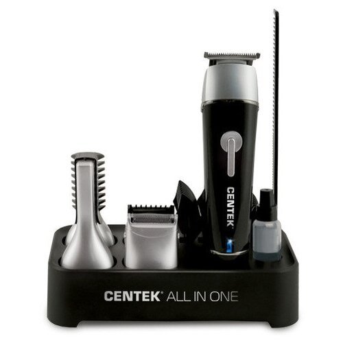 Набор для стрижки 10 предметов Centek CT-2132 Водонепроницаемый корпус База подзарядки Черный 176400₽