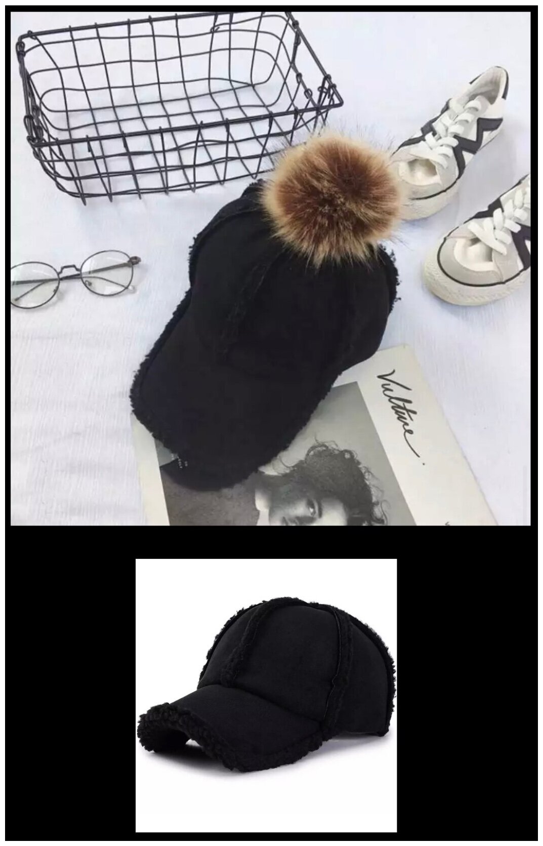 Бейсболка Accessori для женщин, размер 56-60, черный — фото 1