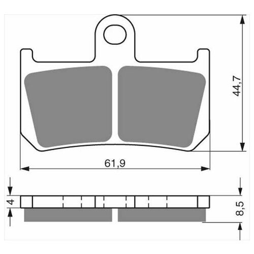 Колодки тормозные дисковые GOLDfren 246 S3 кросс SBS 839, EBC FA 442/4HH, Ferodo FDB 2217, OEM 4C8 W0045 00, 107 A225 40