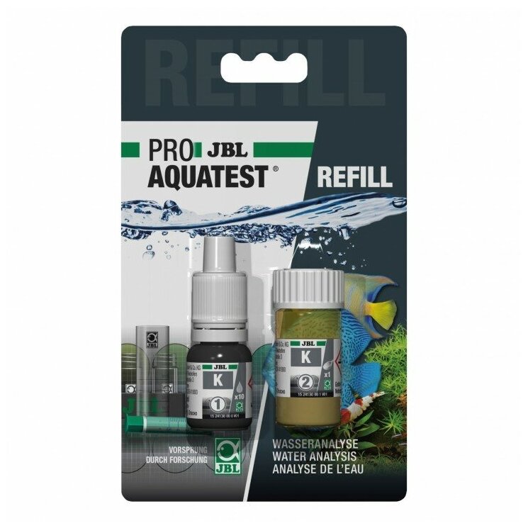 JBL ProAquaTest K Refill тесты для аквариумной воды, 2 шт., набор - фотография № 2