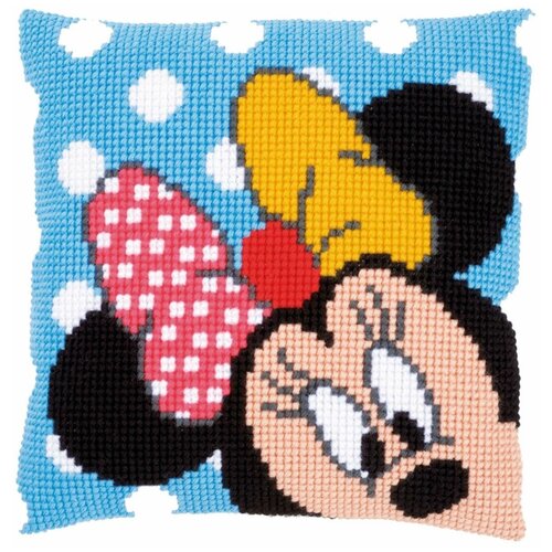 PN-0167234 Набор для вышивания крестом (подушка) Vervaco Disney Minnie Peek-a-boo pn 0167235 набор для вышивания крестом подушка vervaco disney mickey peek a boo