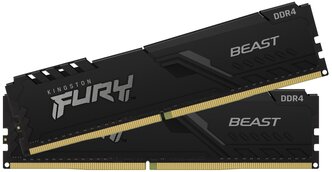 Оперативная память Kingston FURY Beast 64 ГБ (32 ГБ x 2) DDR4 3200 МГц DIMM CL16 KF432C16BBK2/64