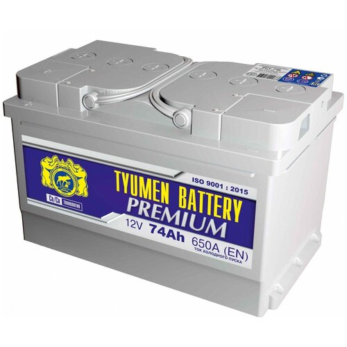 TYUMEN BATTERY 6CT-74L0 АКБ 74 А/ч о.п. Тюмень Premium ток 650 278 х 175 х 175 низкий