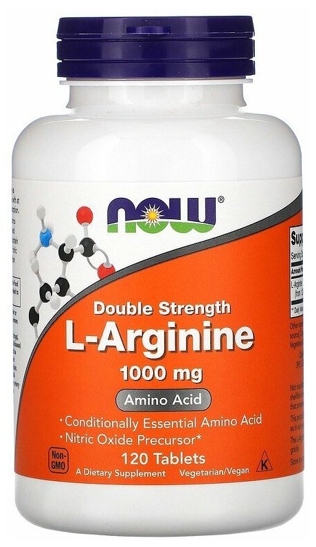 Now Foods L-аргинин 1000 мг 120 таб