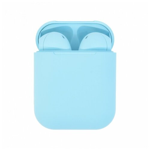Наушники беспроводные TWS I12 с боксом для зарядки Bluetooth голубой 83000₽