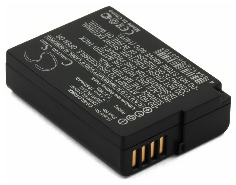 Аккумулятор для Lumix DMC-GF2 (DMW-BLD10, DMW-BLD10E) 1050mAh