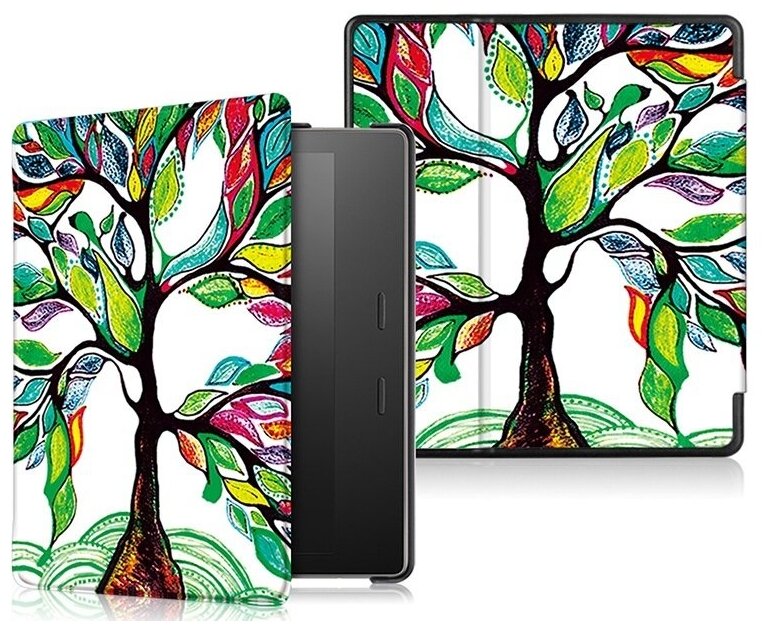 Чехол-обложка футляр MyPads для Amazon Kindle Oasis 2 (2017) 3G тонкий с магнитной застежкой необычный с красивым рисунком тематика Сказочное Дерево