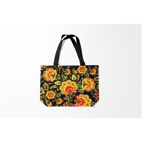 фото Сумка-шоппер / 46х35 см / популярные иллюстрации / retro хохлома burnettie