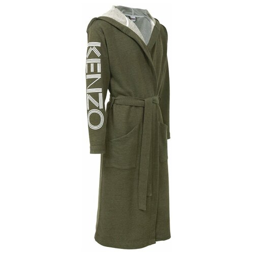 фото Халат с капюшоном kenzo logo kaki l