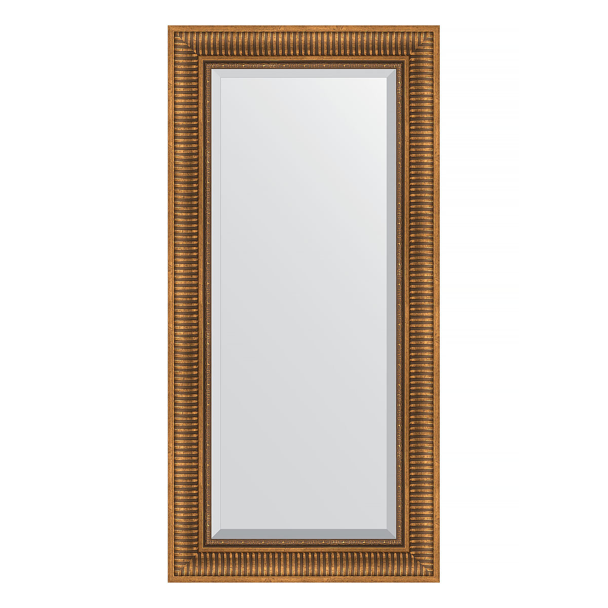 Evoform Зеркало настенное с фацетом EVOFORM в багетной раме бронзовый акведук, 57х117 см, BY 3492