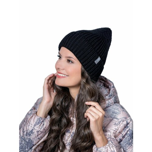 фото Шапка бини landre, размер 56-59 см, черный