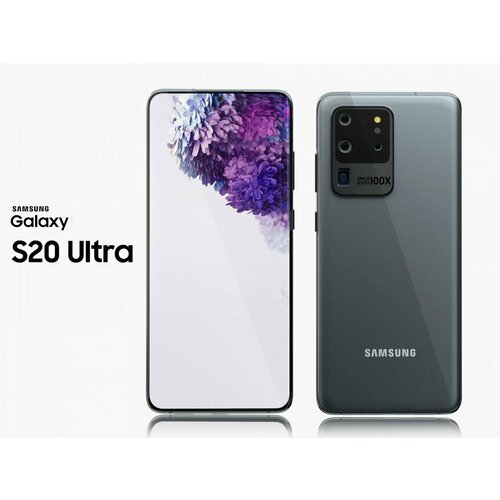 Глянцевая Гидрогелевая пленка на Samsung Galaxy S20 Ultra 5G/Самсунг Галакси S20 Ультра 5 Джи, 1шт