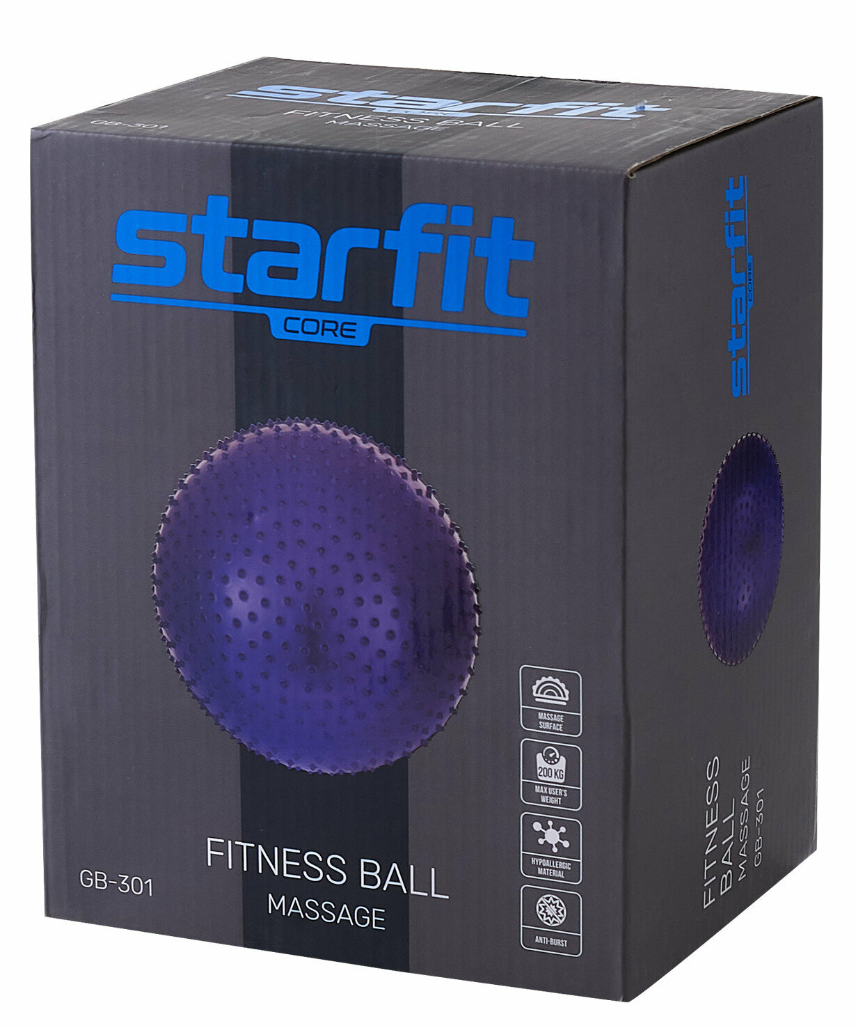 Мяч гимнастический Starfit GB-301 65 см, цвет:синий - фото №15