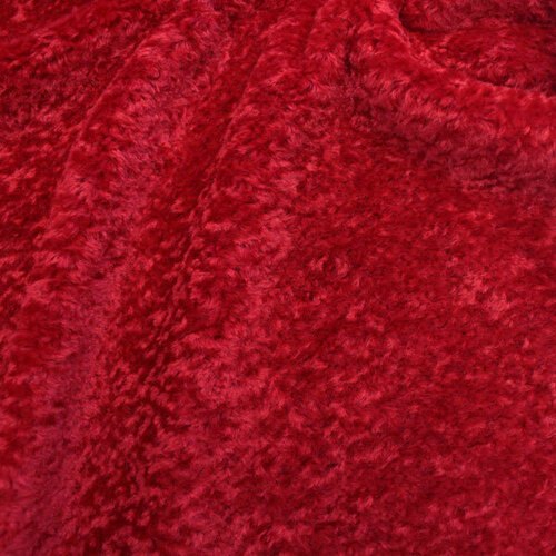 Мех искусственный красный, 100х160 см