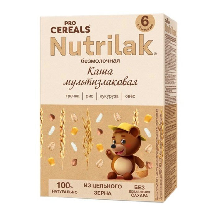 Каша мультизлаковая Nutrilak Premium Pro Cereals цельнозерновая безмолочная, 200гр - фото №14