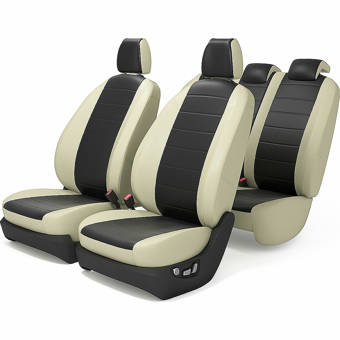Чехлы на сиденья для Тойота Рав4 (Toyota RAV4 ХА40 2012-2019) / AutoKot / PRav41318linebeb