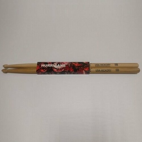 Палочки барабанные HURRICANE 5B American Hickory барабанные палочки drummaster 5b american hickory 5b