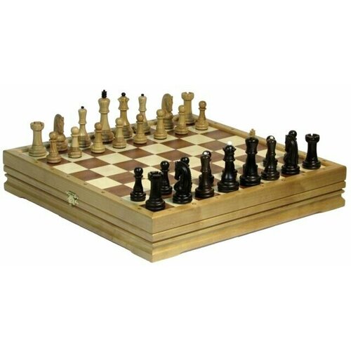 Шахматы классические средние деревянные утяжеленные (высота короля 3,25) 37х37 см 999-RTC-3556
