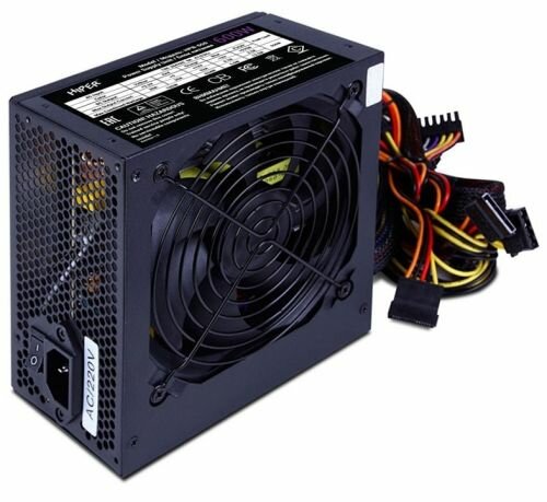 Блок питания ATX HIPER HPB-600 600W, APFC, 80Plus BRONZE, 140mm fan BOX