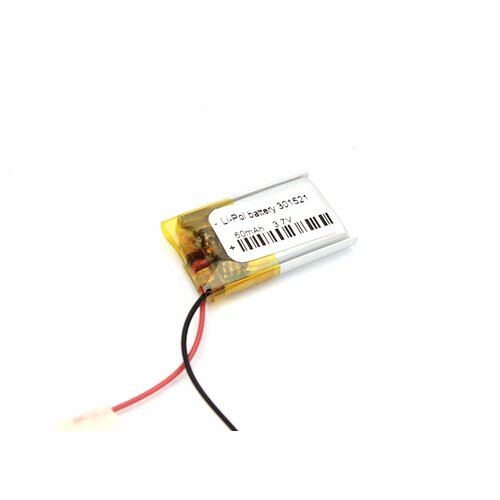 Аккумулятор Li-Pol (батарея) 3*15*21мм 2pin 3.7V/60mAh аккумулятор li pol батарея 3 100 145мм 2pin 3 7v 5500mah