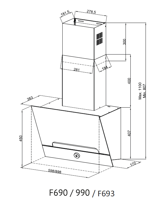 Вытяжка наклонная Kuppersberg F 693 W (модификация 2023 года) - фотография № 6