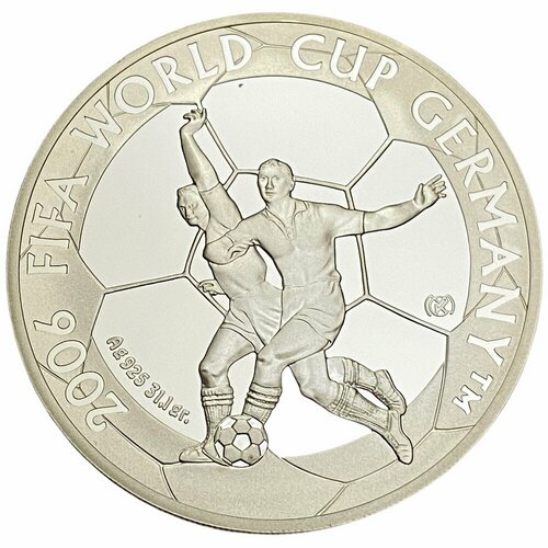 Казахстан 100 тенге 2004 г. (Чемпионат мира по футболу 2006) в футляре с сертификатом №00825